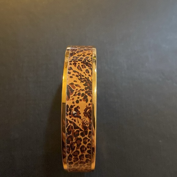 Saint Laurent Pattern Leopard Bangle in Metal and Resin - Picture 2 of 6